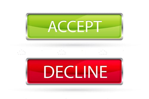 Simple Accept and Decline Buttons